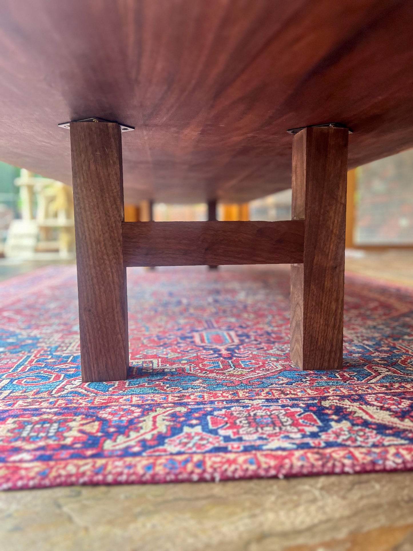 Walnut Japanese low dining floor table