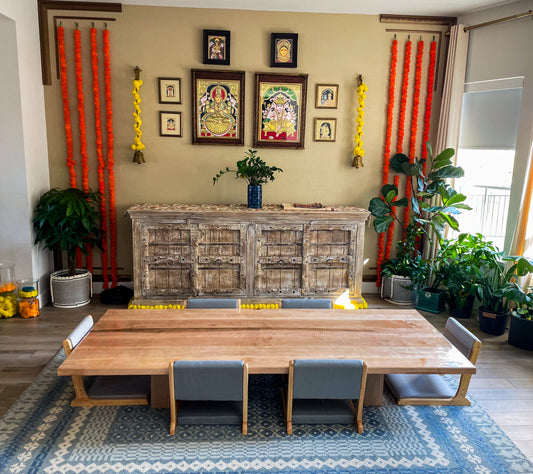 Handcrafted Japanese floor table made from solid wood with a live edge design. A low dining table perfect for tea, family meals, or modern spaces. Sustainable, custom-made furniture from Austin, Texas with timeless artisan style.