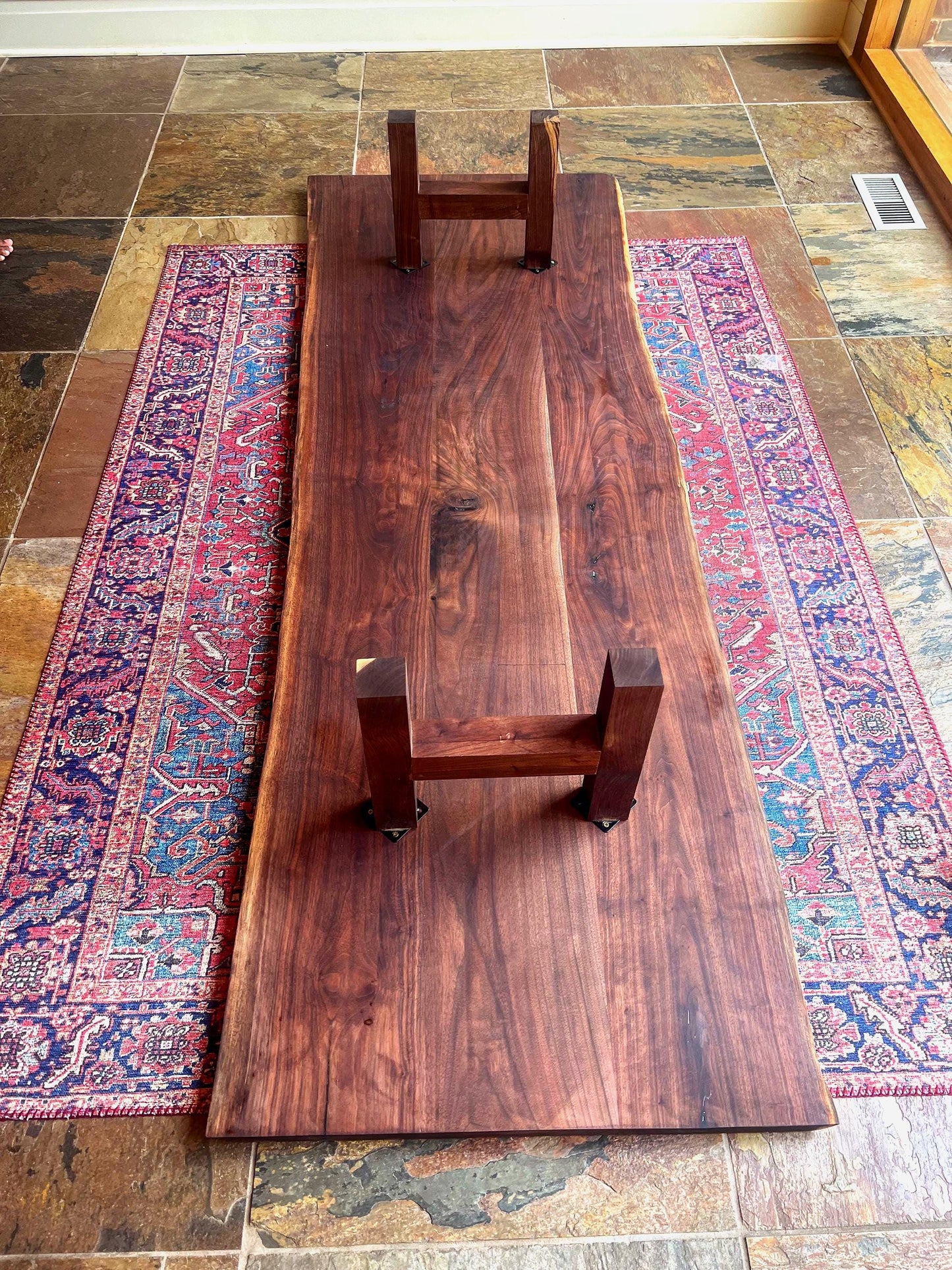 Walnut Japanese low dining floor table