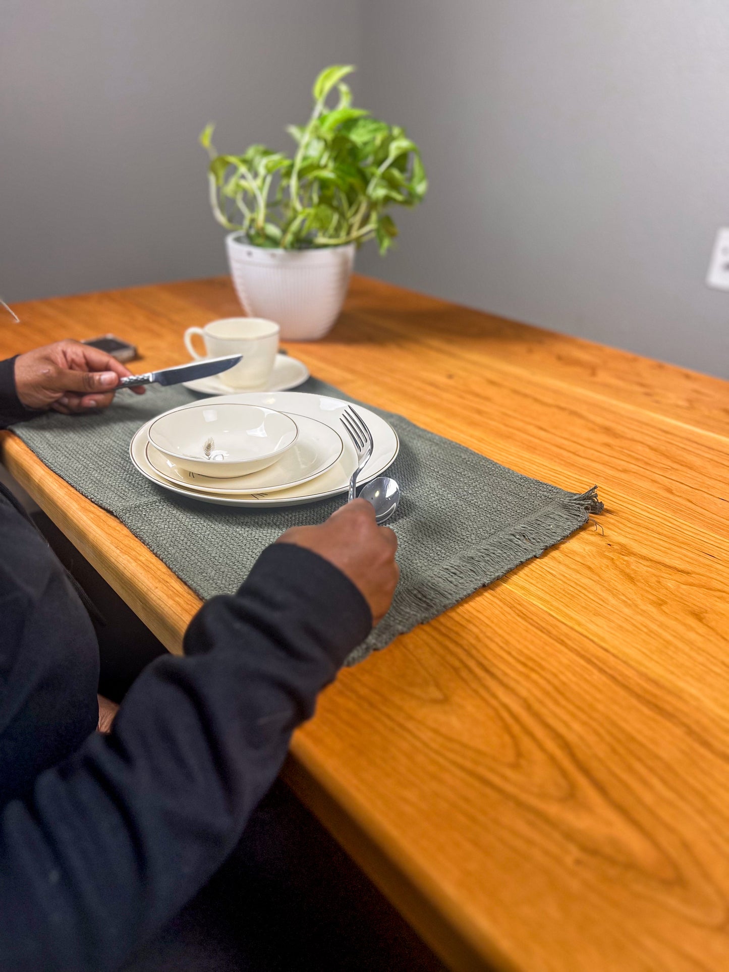 Cherry Japanese low dining floor table