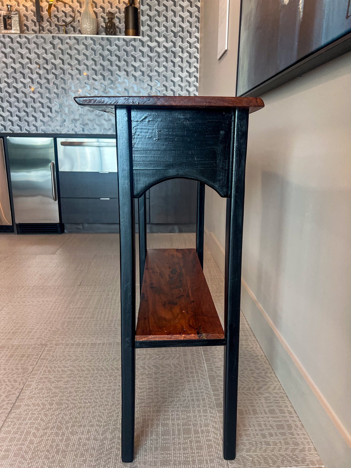 Mahogany wood console table