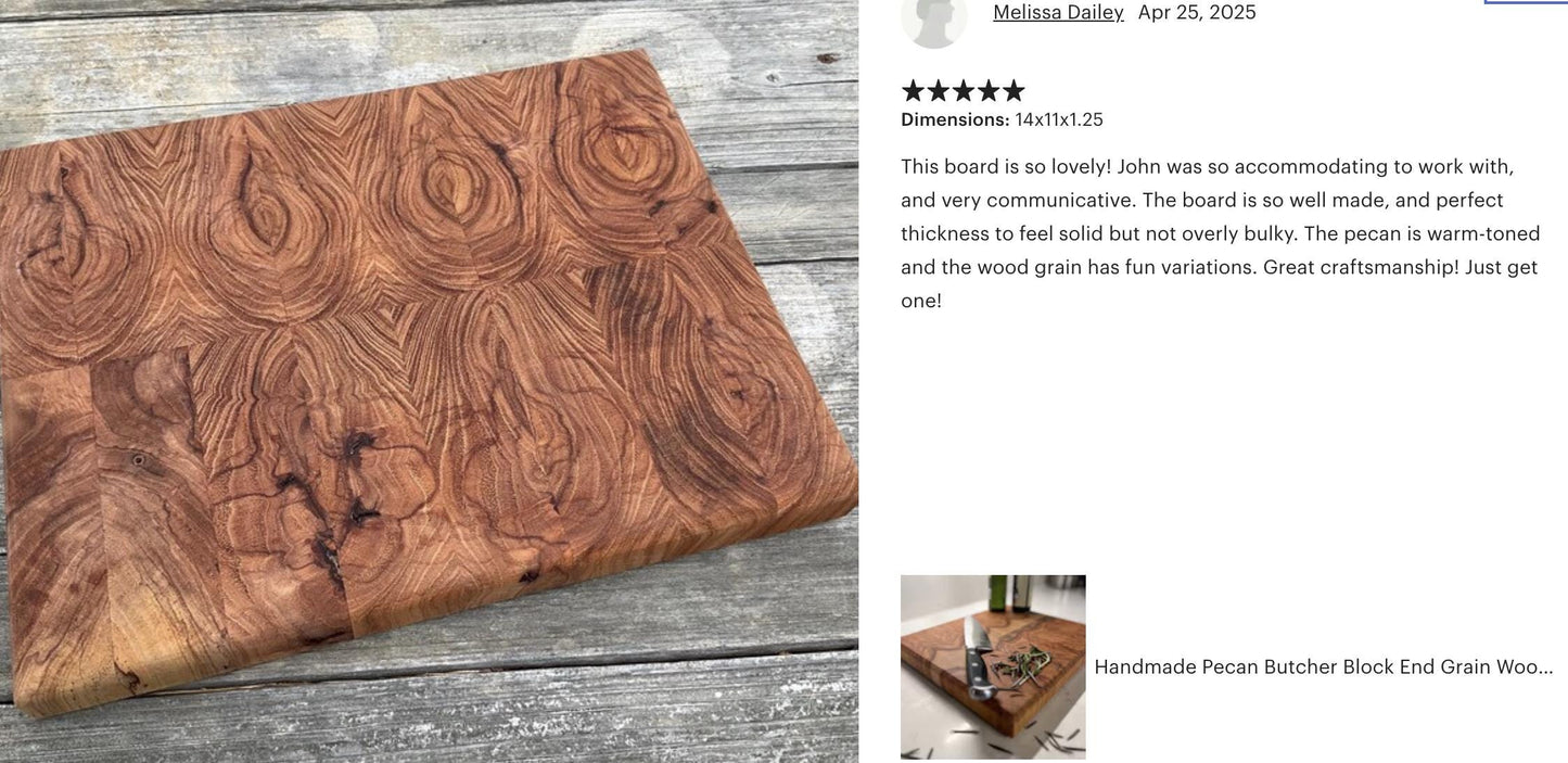 Live Edge Solid Pecan Standing Desk