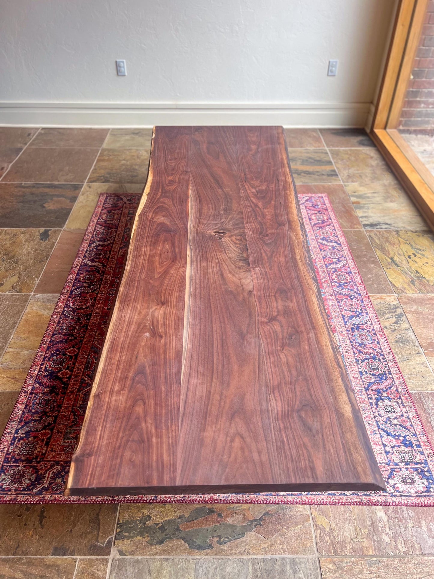 Walnut Japanese low dining floor table
