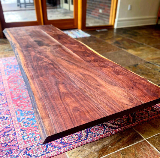 Walnut Japanese low dining floor table