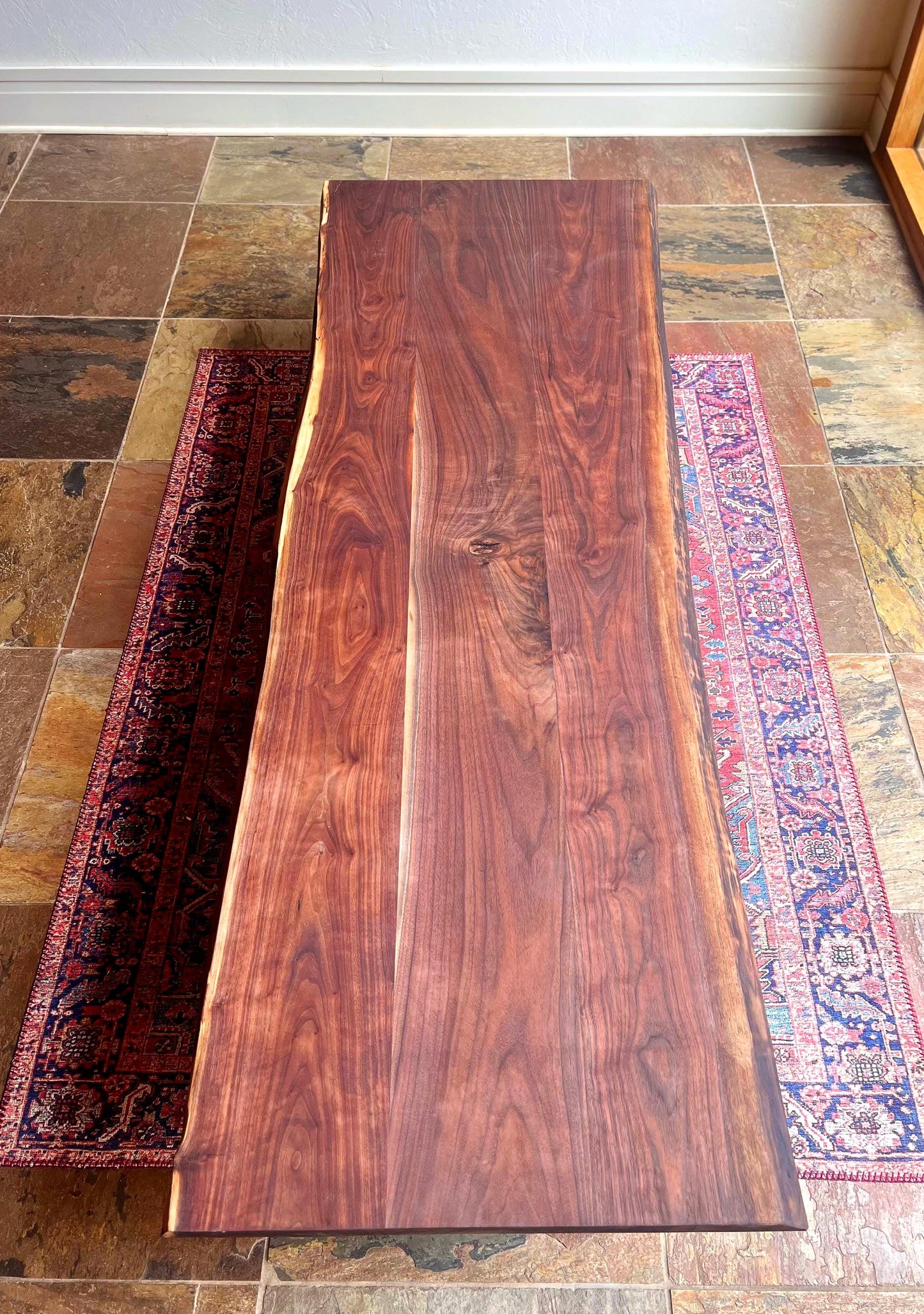Walnut Japanese low dining floor table