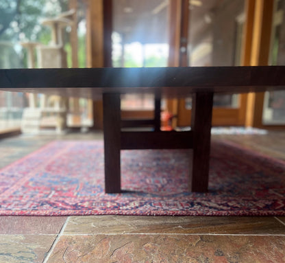 Walnut h-frame table leg