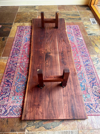 Walnut Japanese low dining floor table