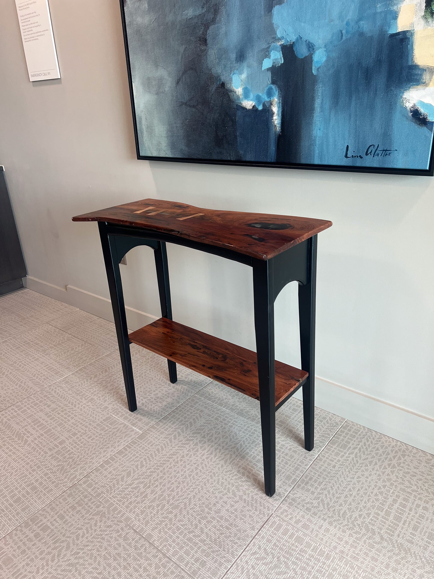 Mahogany wood console table
