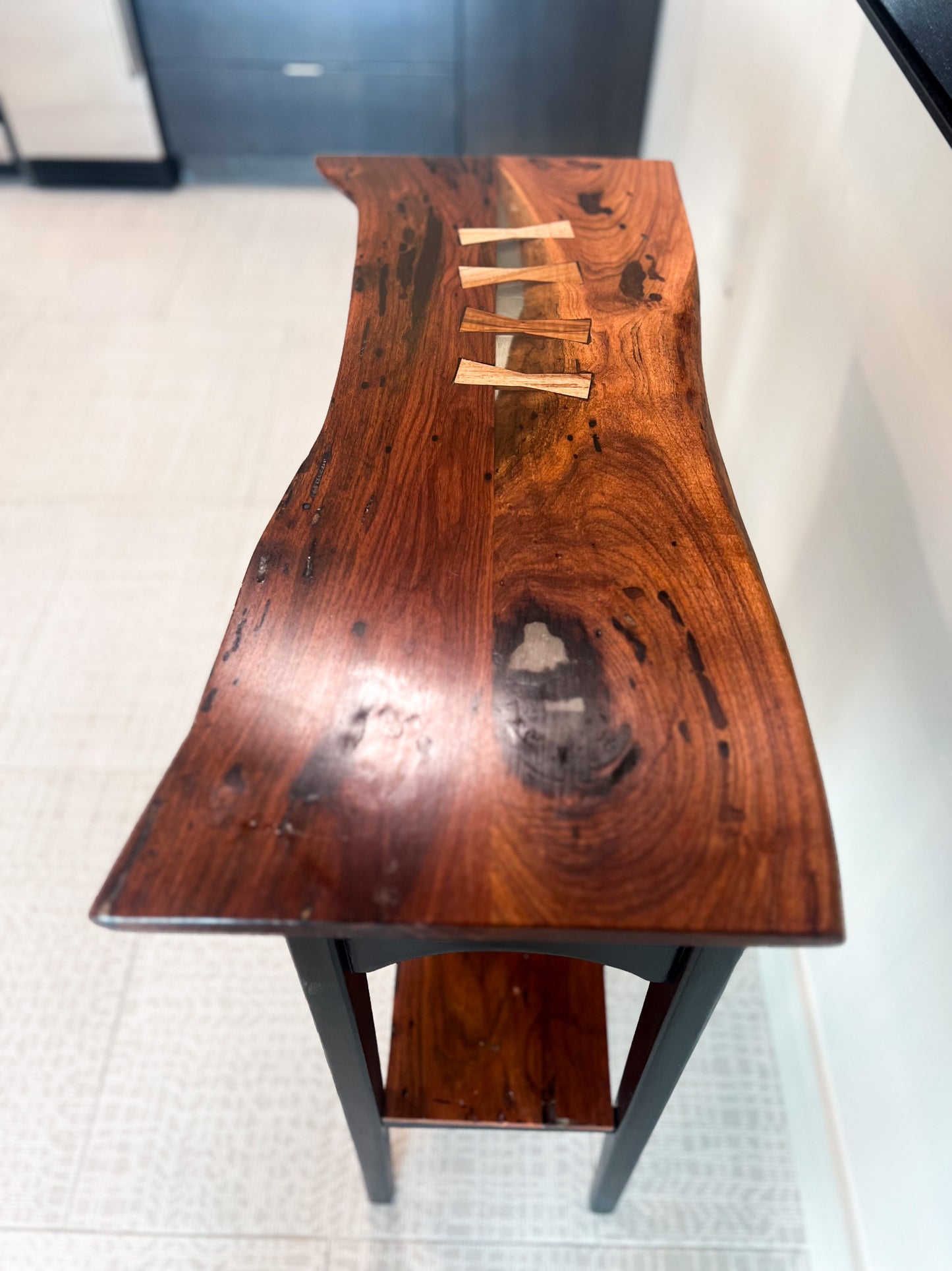Mahogany wood console table