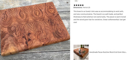End Grain Butcher Block Cutting Board